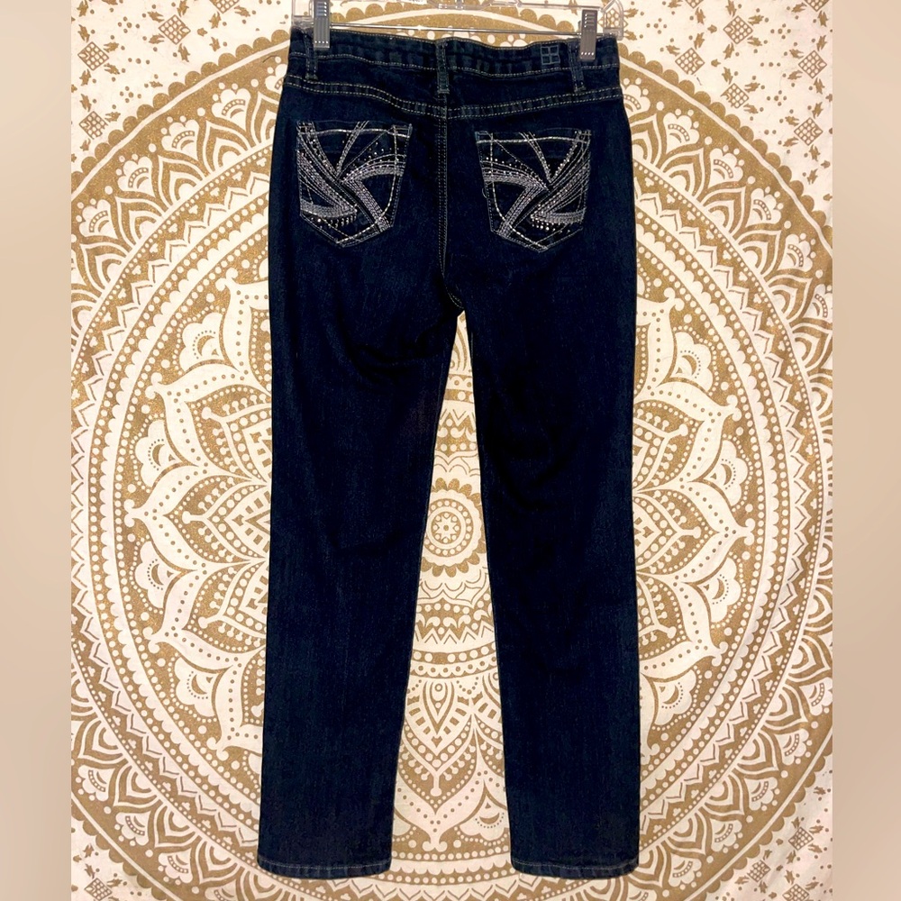 “SALT WORKS” NYC LADIES MID-RISE SKINNY EMBELLISHED JEAN WITH POCKETS, SIZE 4 - Picture 2 of 7